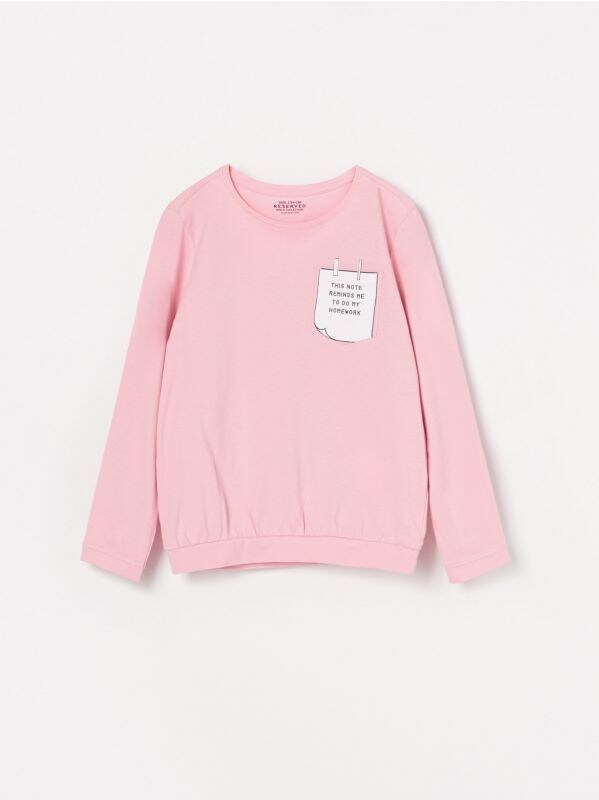 Top with a small pocket - pink - WF767-30X - RESERVED
