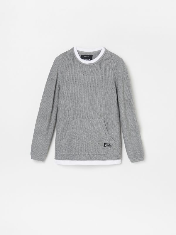Cotton jumper - grey - WG116-09M - RESERVED