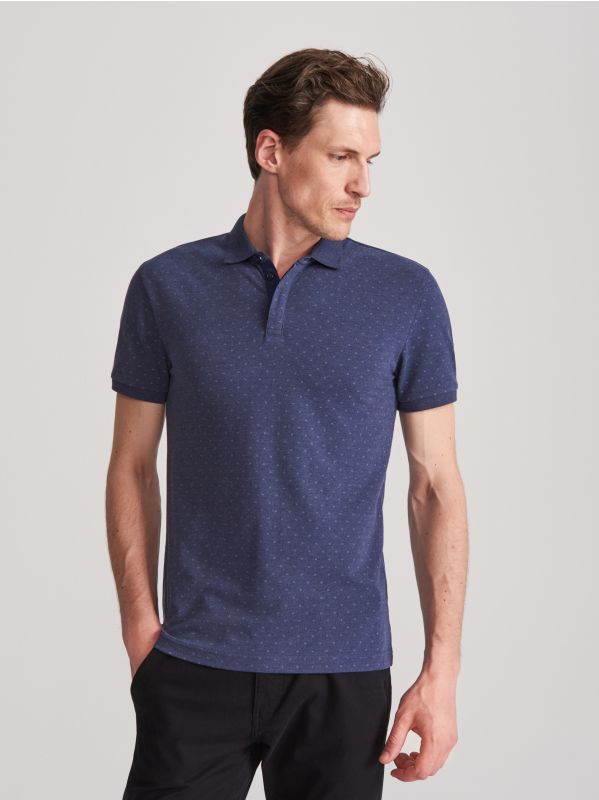 Tricou polo din bumbac organic - bleumarin - WG475-59M - RESERVED