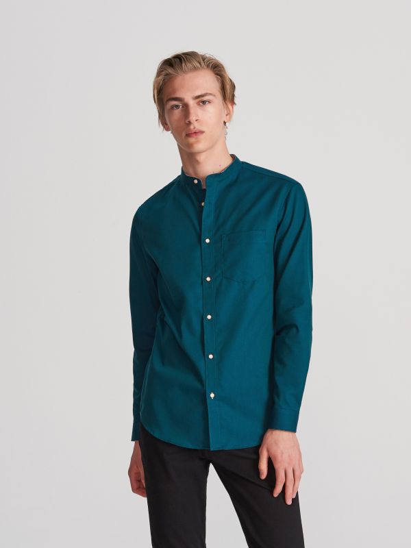 Shirt in organic cotton - green - WG565-79X - RESERVED