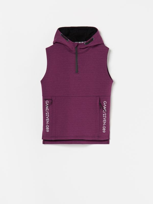 Be Active vest with hood - purple - WH675-49M - RESERVED