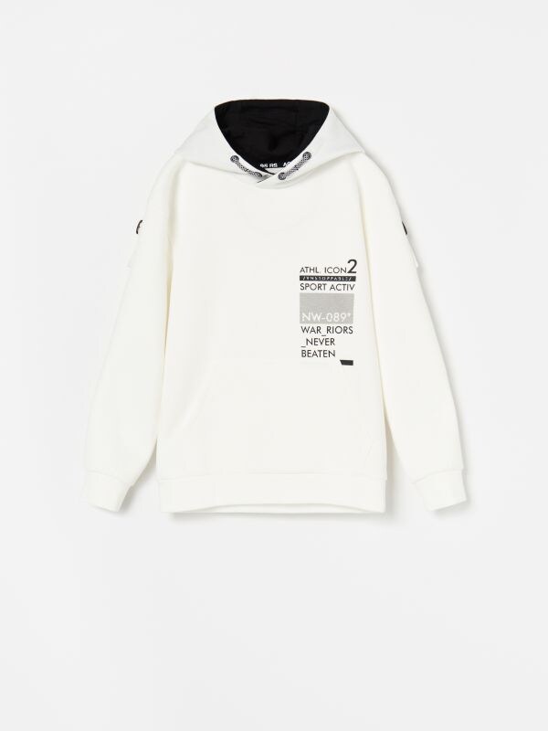 Weißes Hoodie Be Active - weiss - WH677-00X - RESERVED
