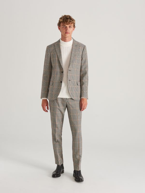 Checked suit trousers - grey - WK399-90P - RESERVED