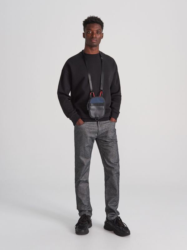 Pantaloni din bumbac slim - GRI - WK448-90M - RESERVED