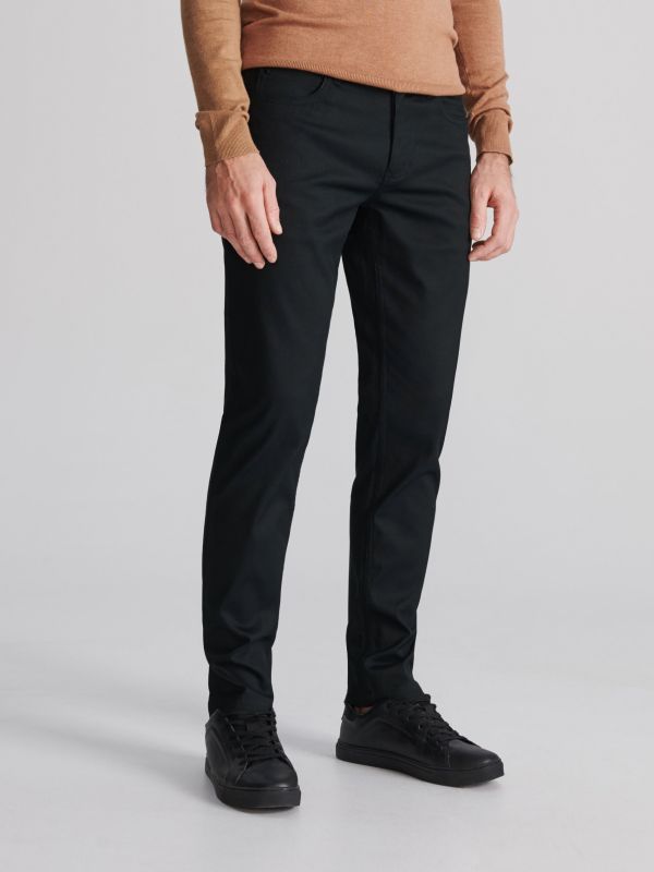 Structural fabric trousers - black - WK457-99X - RESERVED