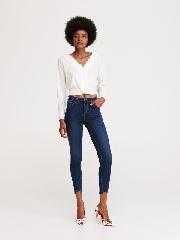 Push-up-Jeans mit Slim-Fit - marineblau - WK932-59J - RESERVED