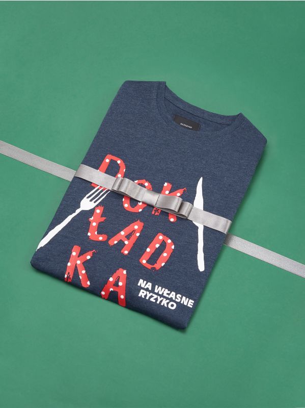 MEN`S T-SHIRT - navy - WM204-59M - RESERVED