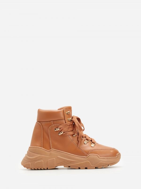 Ladies` sneakers - brown - WN322-82X - RESERVED