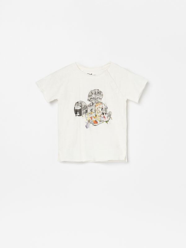 T-krekls Mickey Mouse - ziloņkaula - WN825-01X - RESERVED