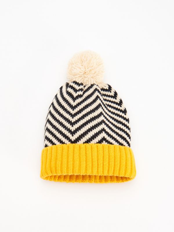 Căciulă cu pompom - fildeș - WQ278-01X - RESERVED