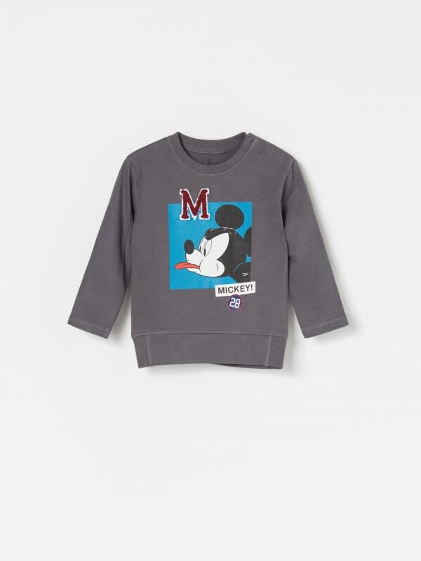 Лонгслив из коллекции Mickey Mouse - Cерый - WQ624-90X - RESERVED