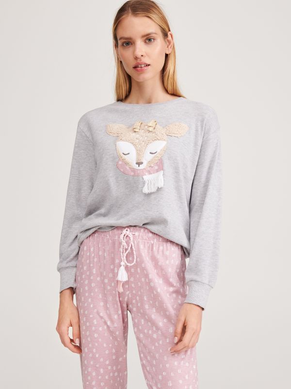 PJs with trousers - grey - WT281-09X - RESERVED