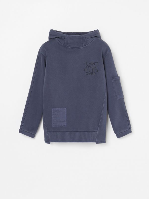 Hoodie mit Druck - blau - WV597-95X - RESERVED