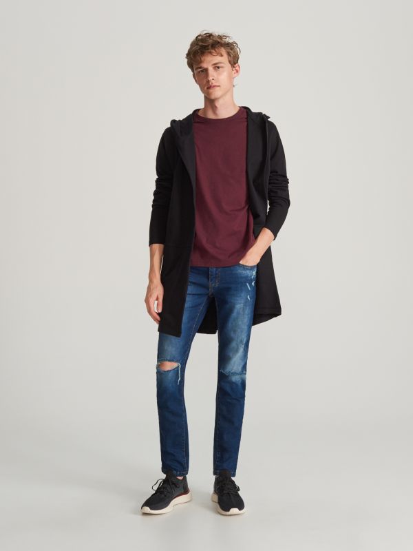 Rebitud teksad slim fit - tumesinine - WZ557-59J - RESERVED