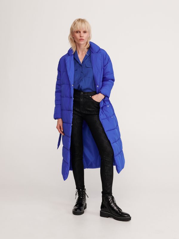 Manteau long à doublure - Bleu - WZ600-55X - RESERVED