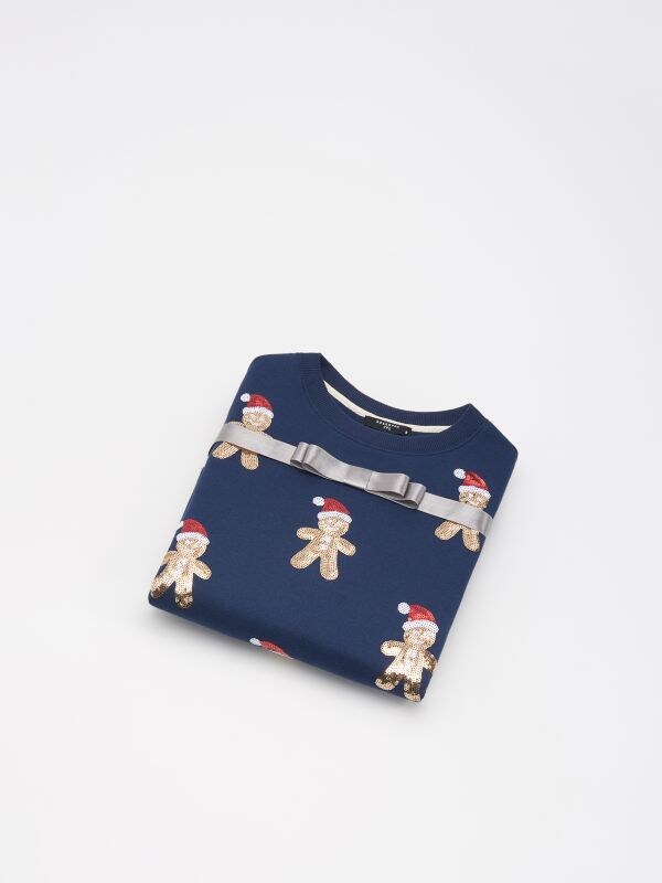 Sudadera navideña - Azul marino - XB051-59X - RESERVED