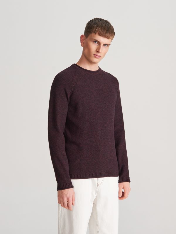 Organic cotton sweater - black - XB530-99M - RESERVED