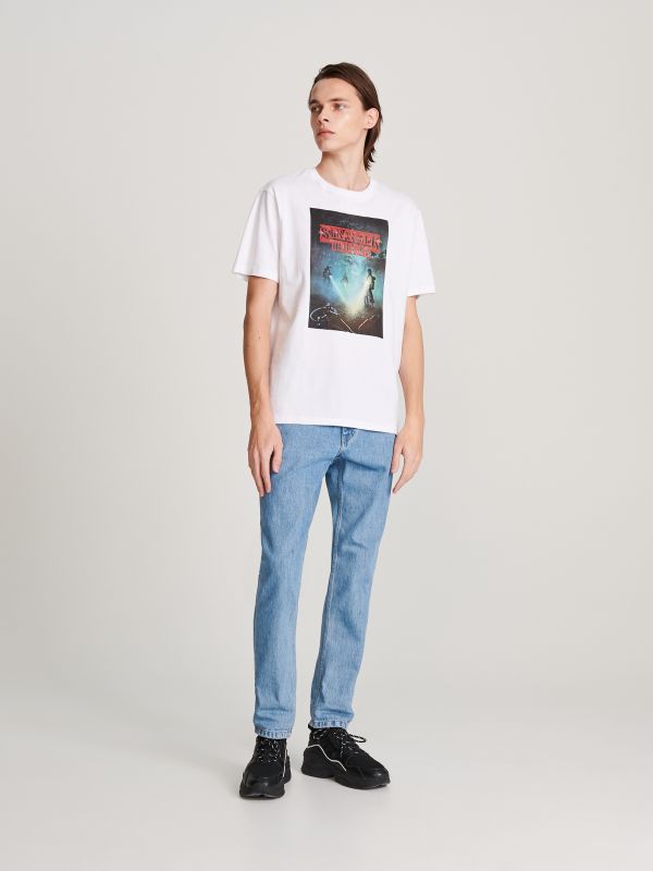 T-shirt Stranger Things - biały - XC550-00X - RESERVED