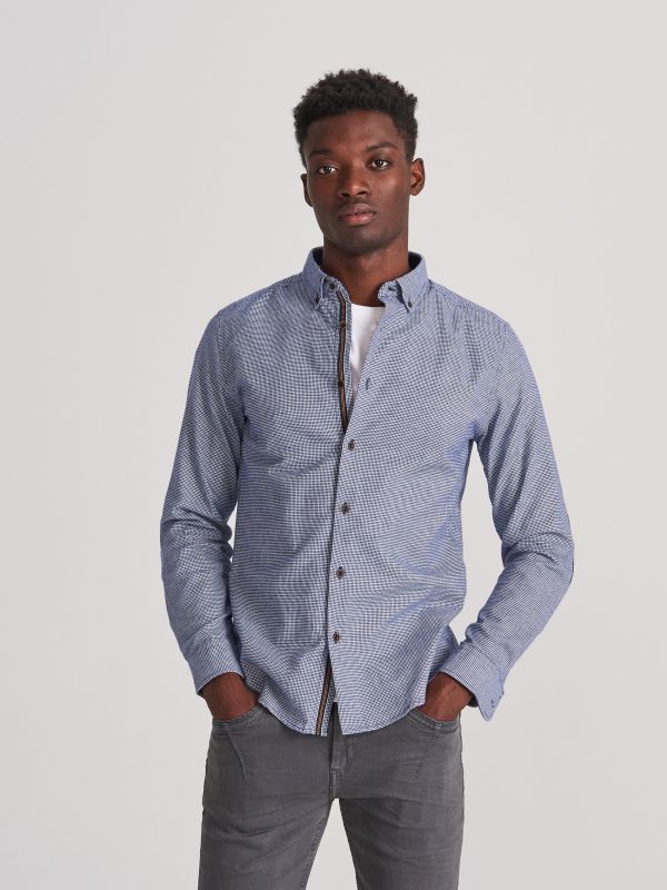 Check shirt - navy - XE376-59X - RESERVED