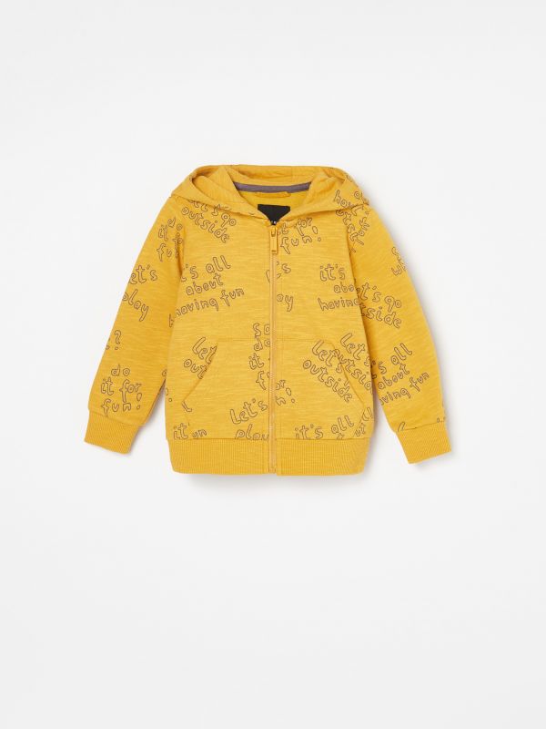 Insulated zip up hoodie - yellow - XF071-11X - RESERVED