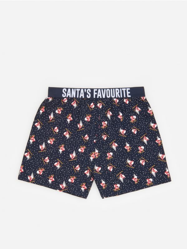 Boxershorts mit Weihnachtsmotiv - marineblau - XG744-59X - RESERVED