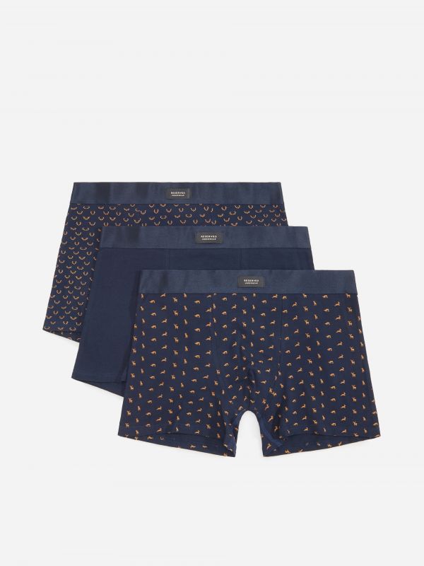 Pack de 3 bóxeres - Azul marino - XG747-59X - RESERVED