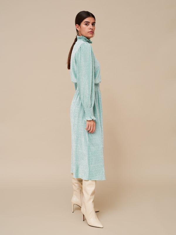 Dress with collar - green - XH278-07X - RESERVED