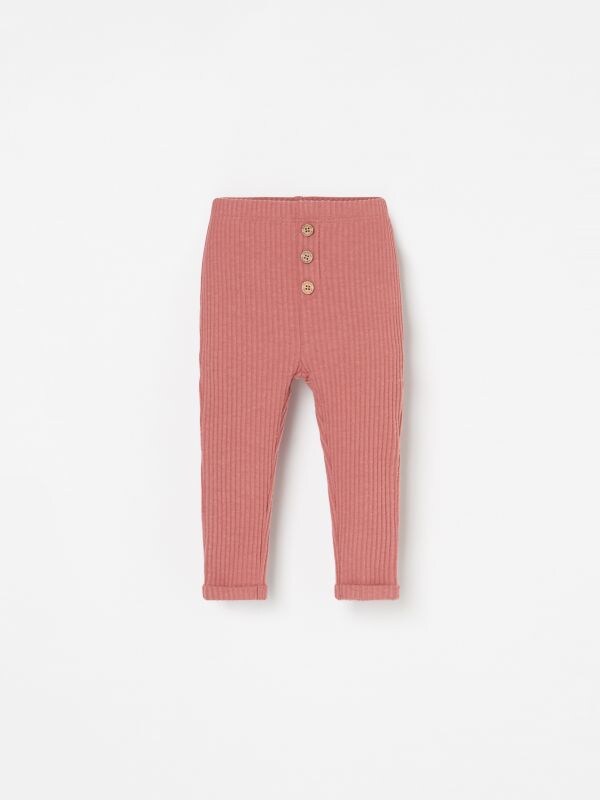 Leggings with decorative buttons - pink - XI240-38X - RESERVED
