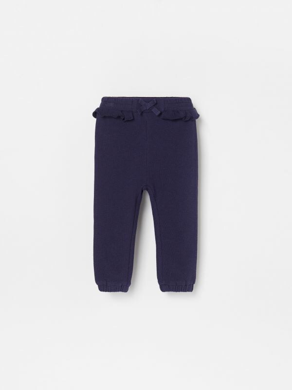 Baumwollhose mit Detail - marineblau - XI278-59X - RESERVED