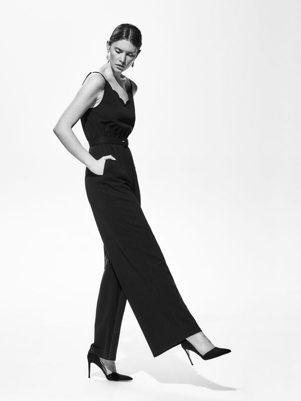 Plain jumpsuit - black - XJ038-99X - RESERVED