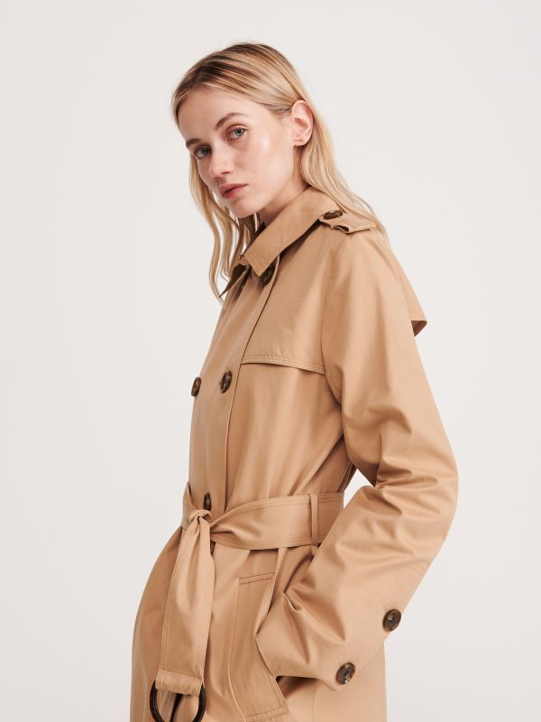 Classic trench coat - beige - XK118-80X - RESERVED