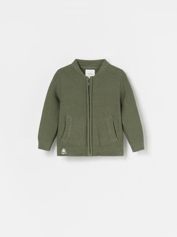Boys` sweater - green - XK545-78X - RESERVED