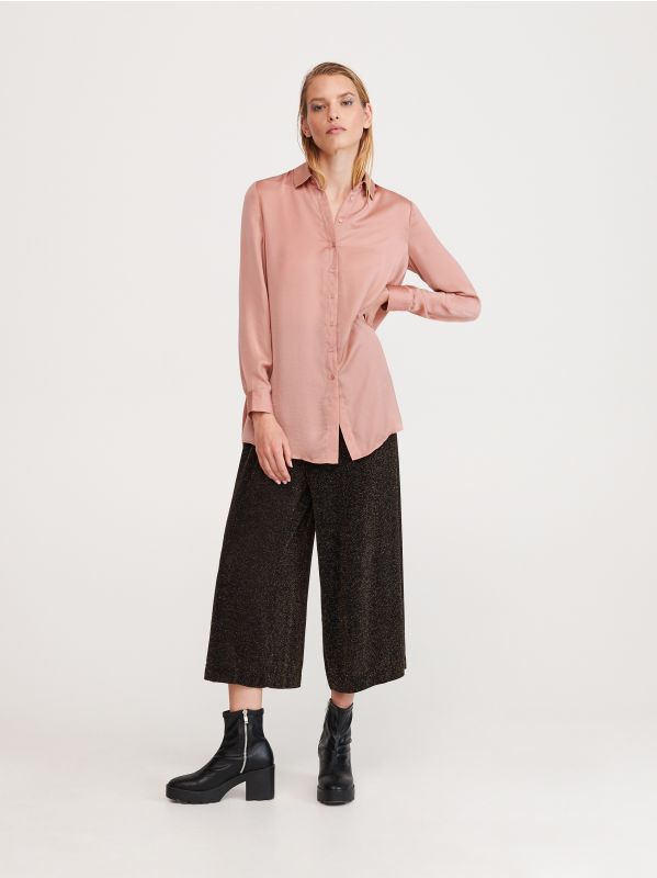 LADIES` SHIRT - pink - XM093-03X - RESERVED