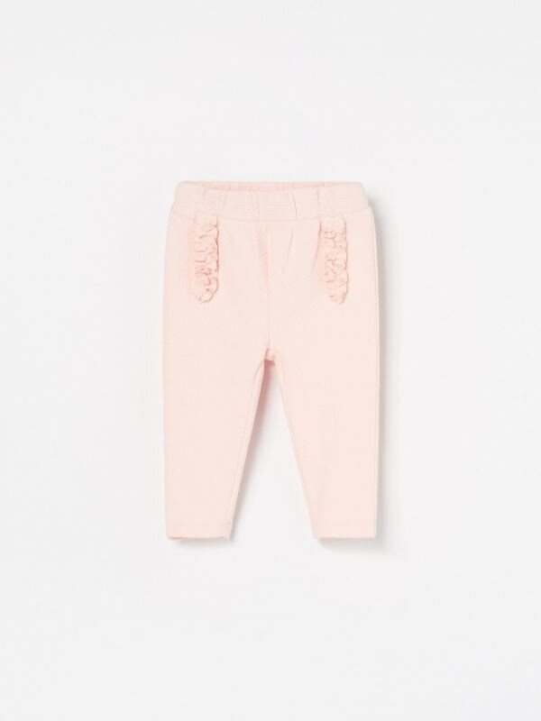 Babies` trousers - orange - XM297-20X - RESERVED