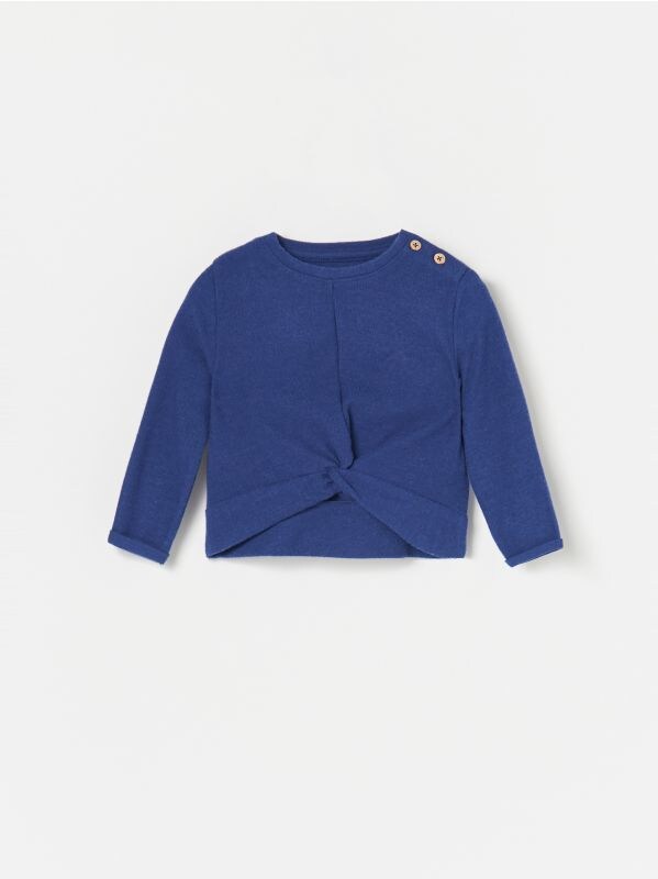 Decorative tie blouse - blue - XN445-55X - RESERVED