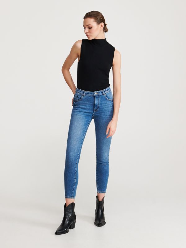 Ladies` jeans trousers - blue - XQ395-50J - RESERVED