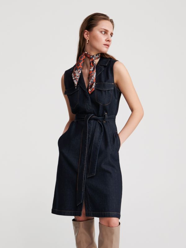 Ladies` dress - navy - XQ399-59J - RESERVED