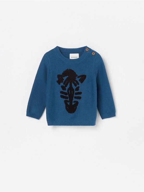 Jungen pullover - türkis - XQ762-69X - RESERVED