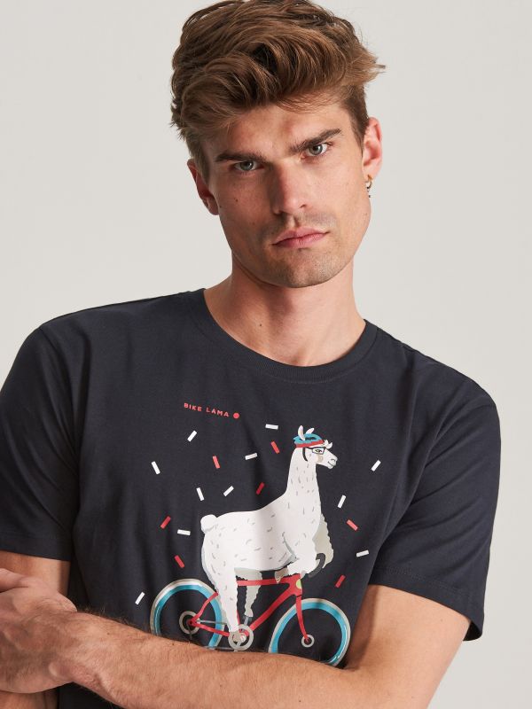 Men`s t-shirt - navy - XS089-59X - RESERVED