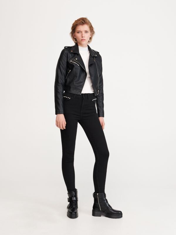 Джинсы slim fit с добавлением органического хлопка - Черный - XT591-99J - RESERVED