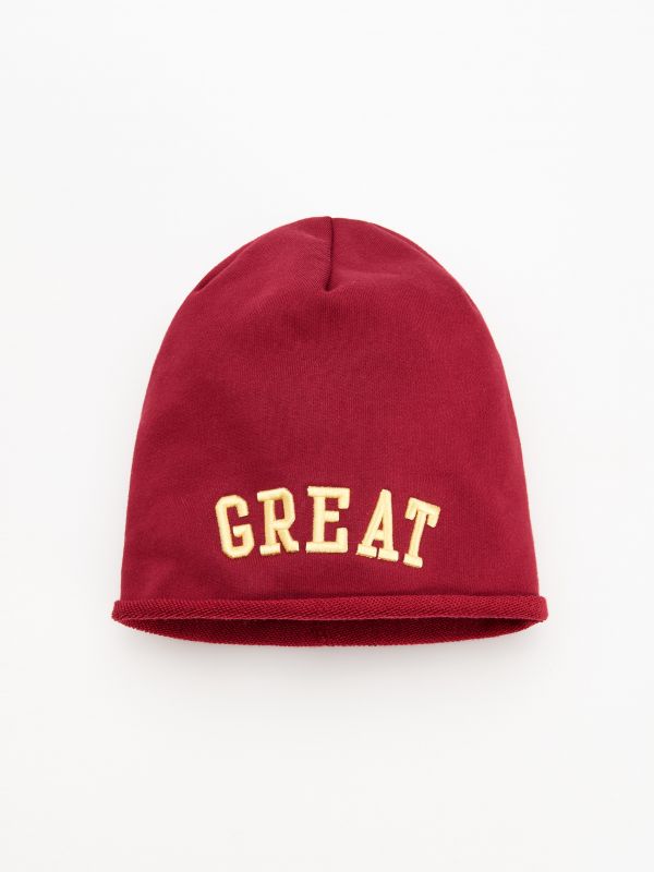 Embroidered slogan cap - brown - XT688-83X - RESERVED