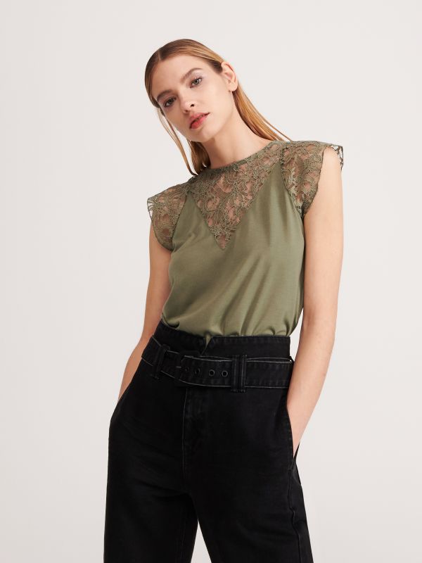 Damen bluse - grün - XU128-87X - RESERVED
