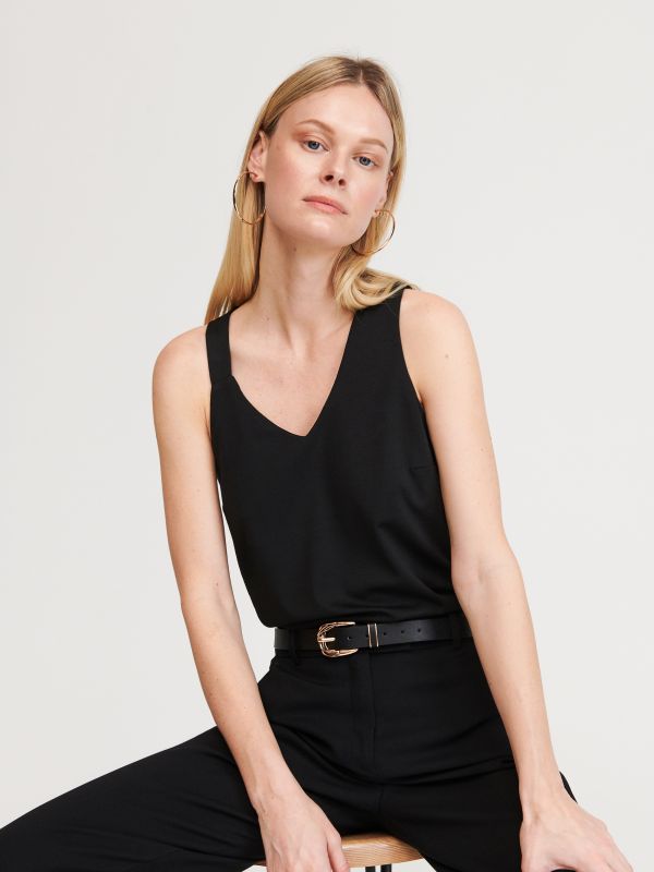 LADIES` BLOUSE - black - XU210-99X - RESERVED