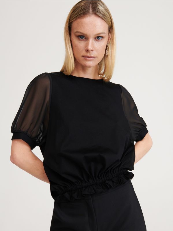Ladies` blouse - black - XU226-99X - RESERVED