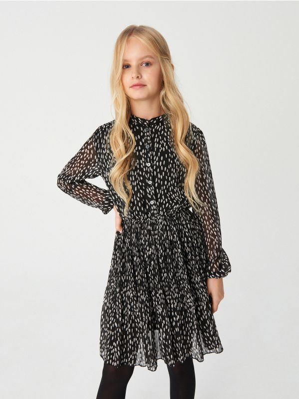 Patterned dress - black - XW177-99X - RESERVED