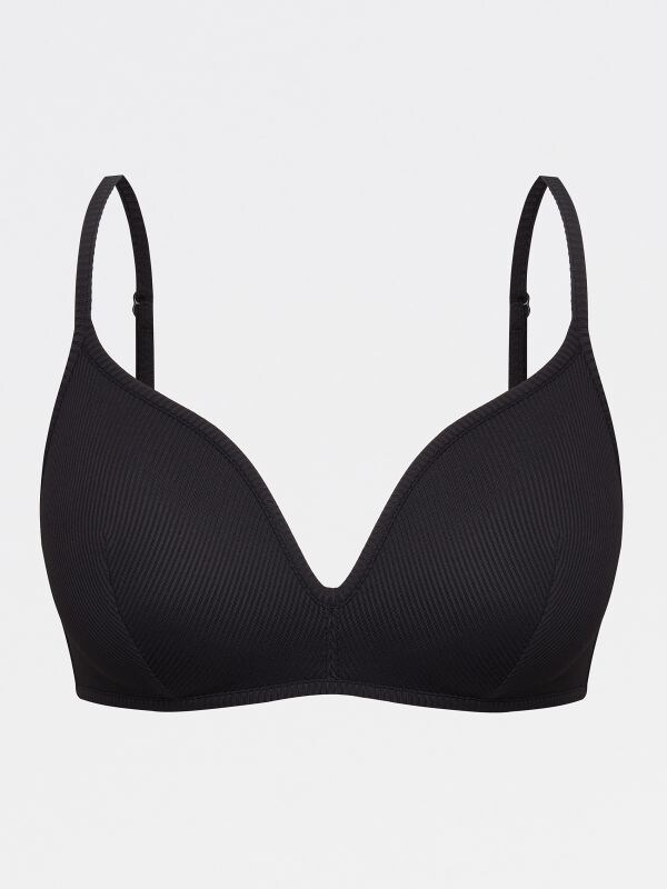 Rib knit bra - black - XW563-99X - RESERVED