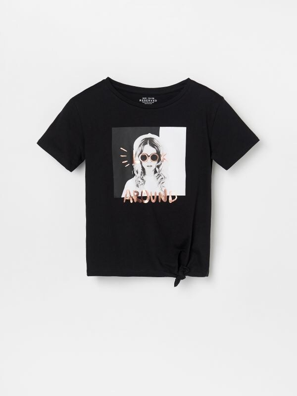 Girls` blouse - grey - XW580-90X - RESERVED