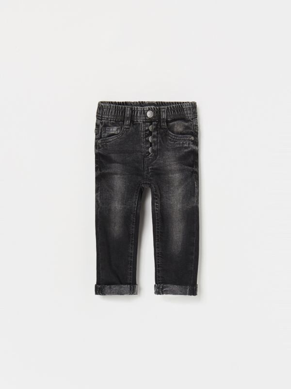 Jeansy z prostymi nogawkami slim fit - czarny - XY542-99J - RESERVED