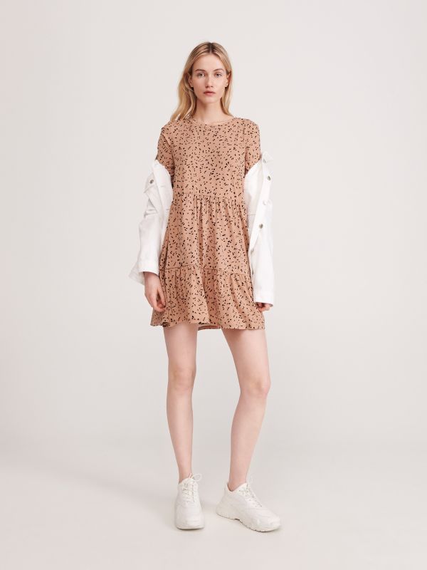 Ladies` dress - beige - XZ837-08X - RESERVED