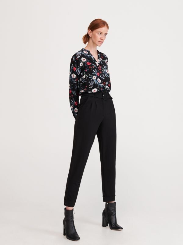 DAMEN BLUSE - schwarz - YB090-99X - RESERVED